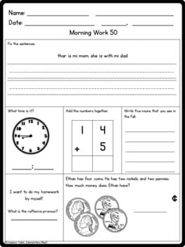 Here are some sample pages from our first grade morning wake up book. Second Grade Morning Work 2nd Quarter Elementary Nest