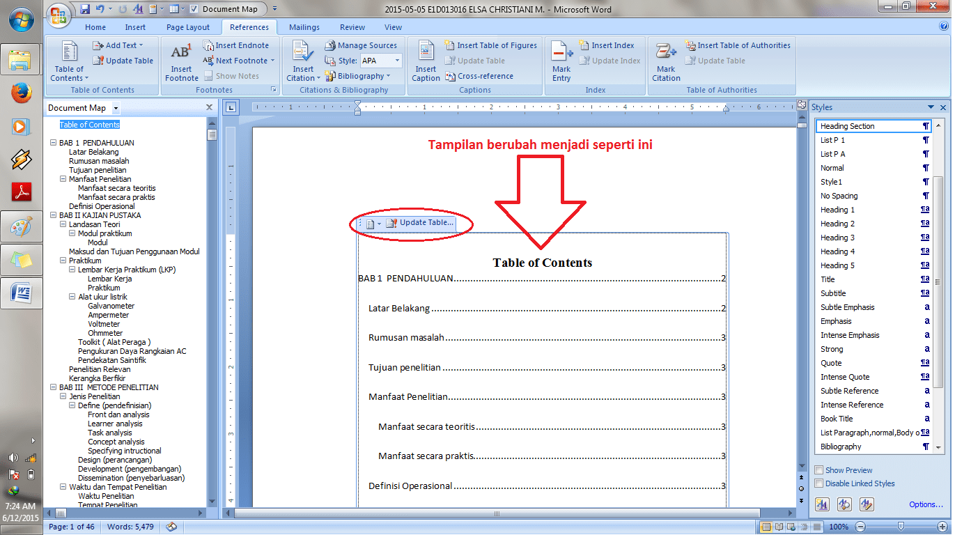 Setiap desainer grafis tentunya akan memiliki sebanyak mungkin referensi jenis font keren untuk digunakan dalam desain buatannya. Langkah Langkah Membuat Table Of Content Pada Microsoft Wor Elsacm