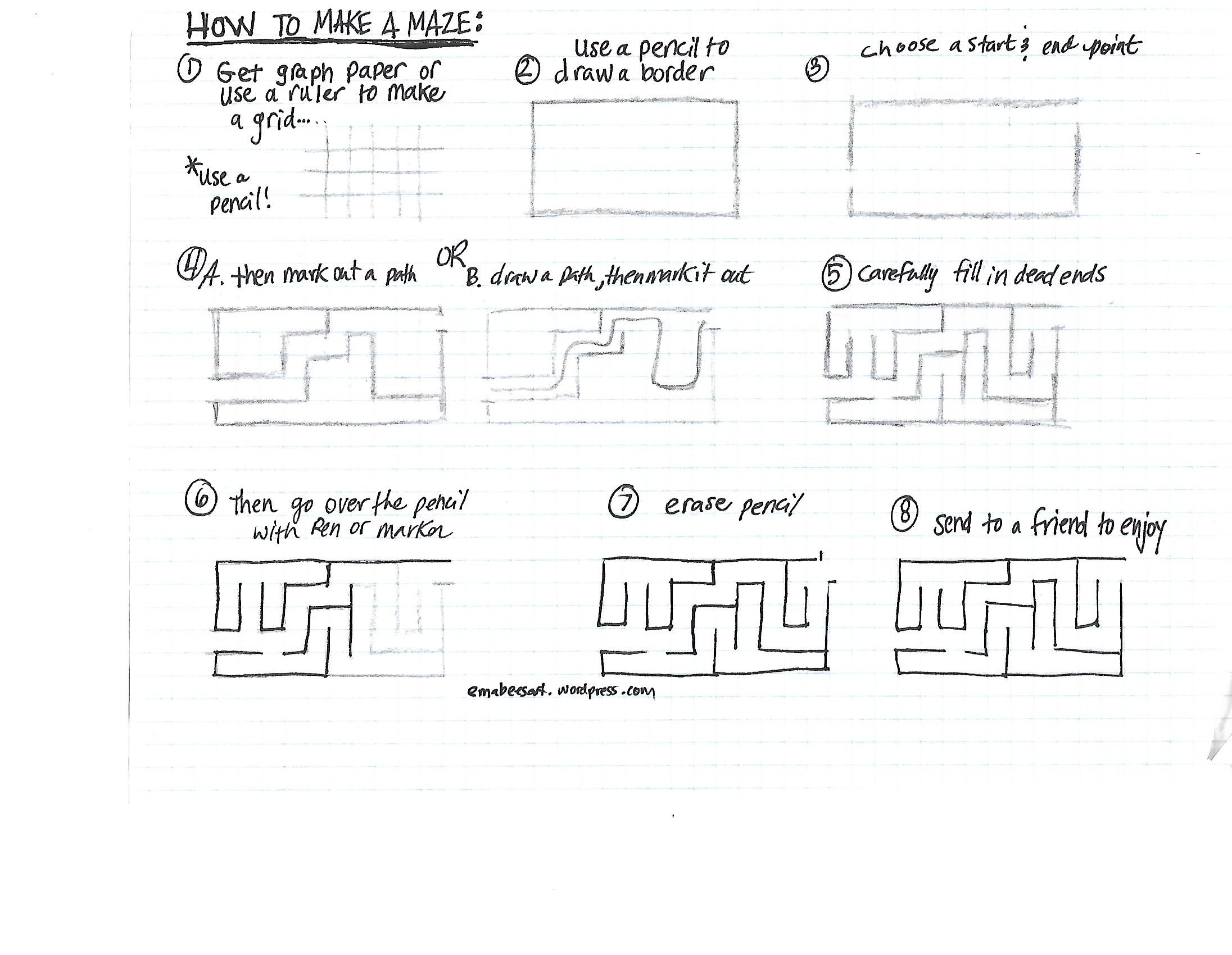 finished mazes emabees art