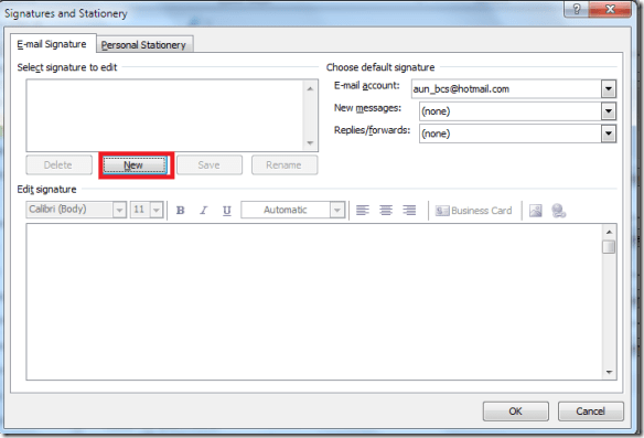 Create your signature and choose when outlook adds a signature to your messages · open a new email message. Adding Signature In Outlook 2010 Emailclientexpert
