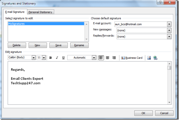 Select “mail” from the list of options, then click “signatures“. Adding Signature In Outlook 2010 Emailclientexpert