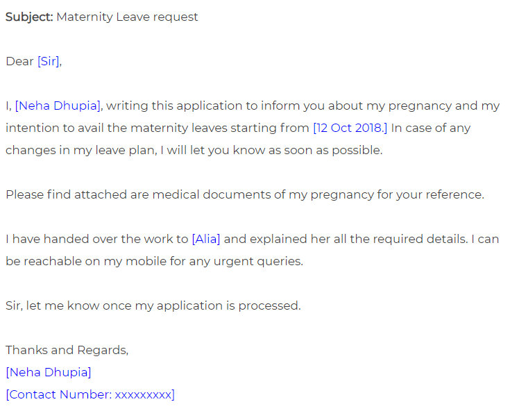 Your staff member may approach you about how to format a maternity letter to employers. Maternity Leave Application Samples For Employees And Teachers