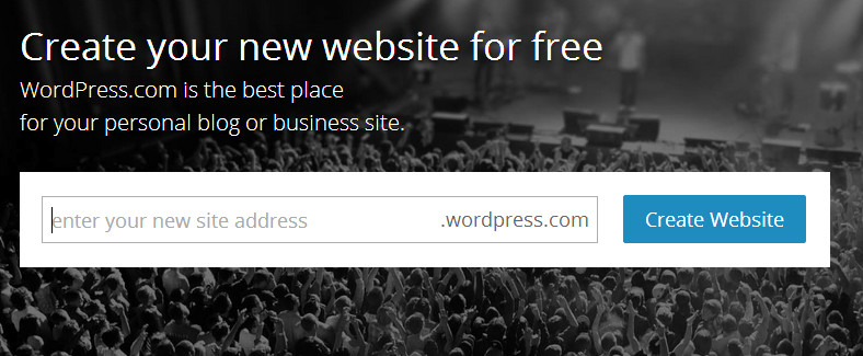 Create a Blog or Website — Support — WordPress.com