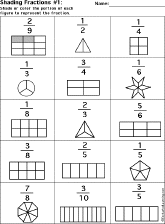 shading fractions worksheet printout 1