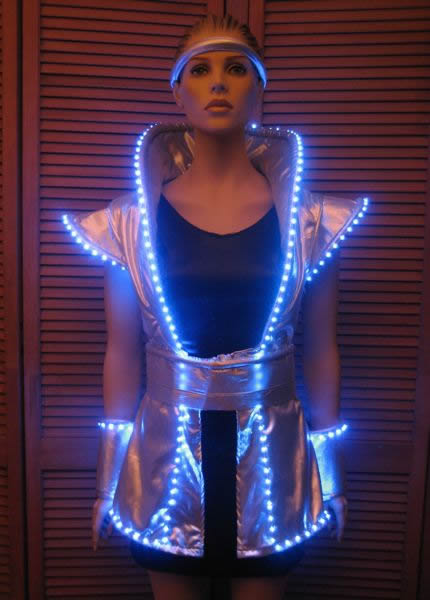 We all have blind spots. Lighted Space Dress: Enlighted Illuminated Clothing