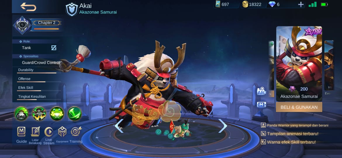 Kemudian kedua disebabkan oleh cara mendapatkan akai yang cukup mudah, . 4 Kelemahan Hero Akai Mobile Legends Ml Esportsku