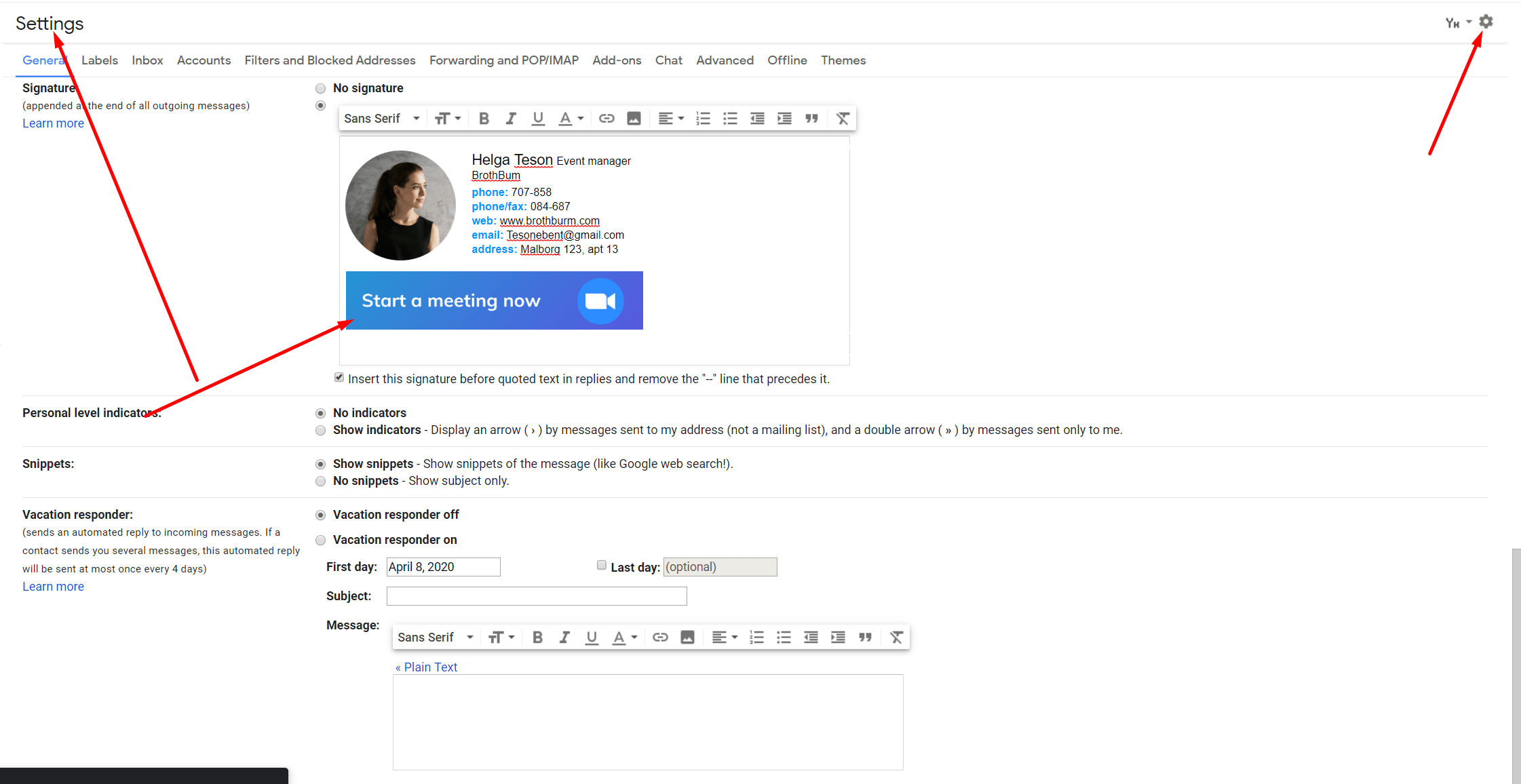 Start with a template, change colors, fonts, spacing . Email Signatures How To Create With Examples Esputnik Blog