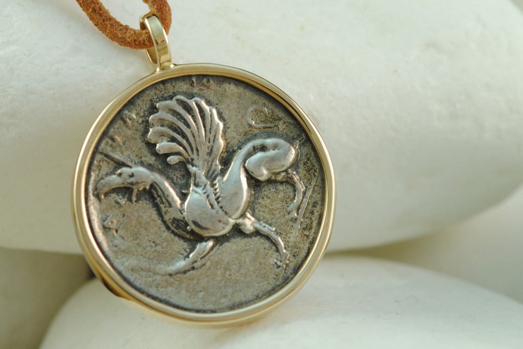 Ancient Greek Coin Pendant (Abdera 