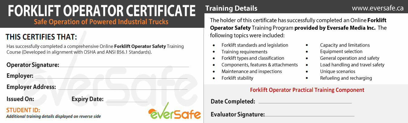 Your employer pays for your license. Forklift Certification Peatix