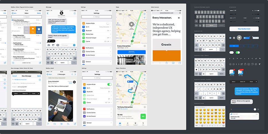 Fonts i used is “helvetica neue.” almost everything is customisable. Ios 10 Gui Iphone 7 Psd Sketch Every Interaction