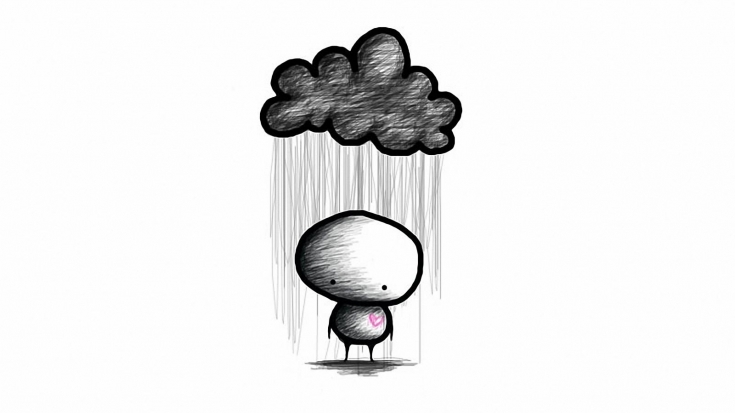 картинка грустного человека нарисованная