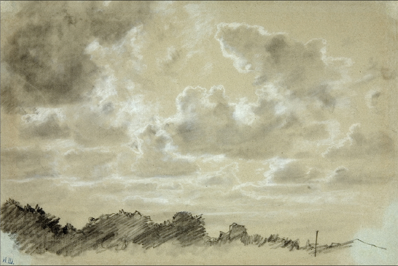 рожь нарисовать штрихами