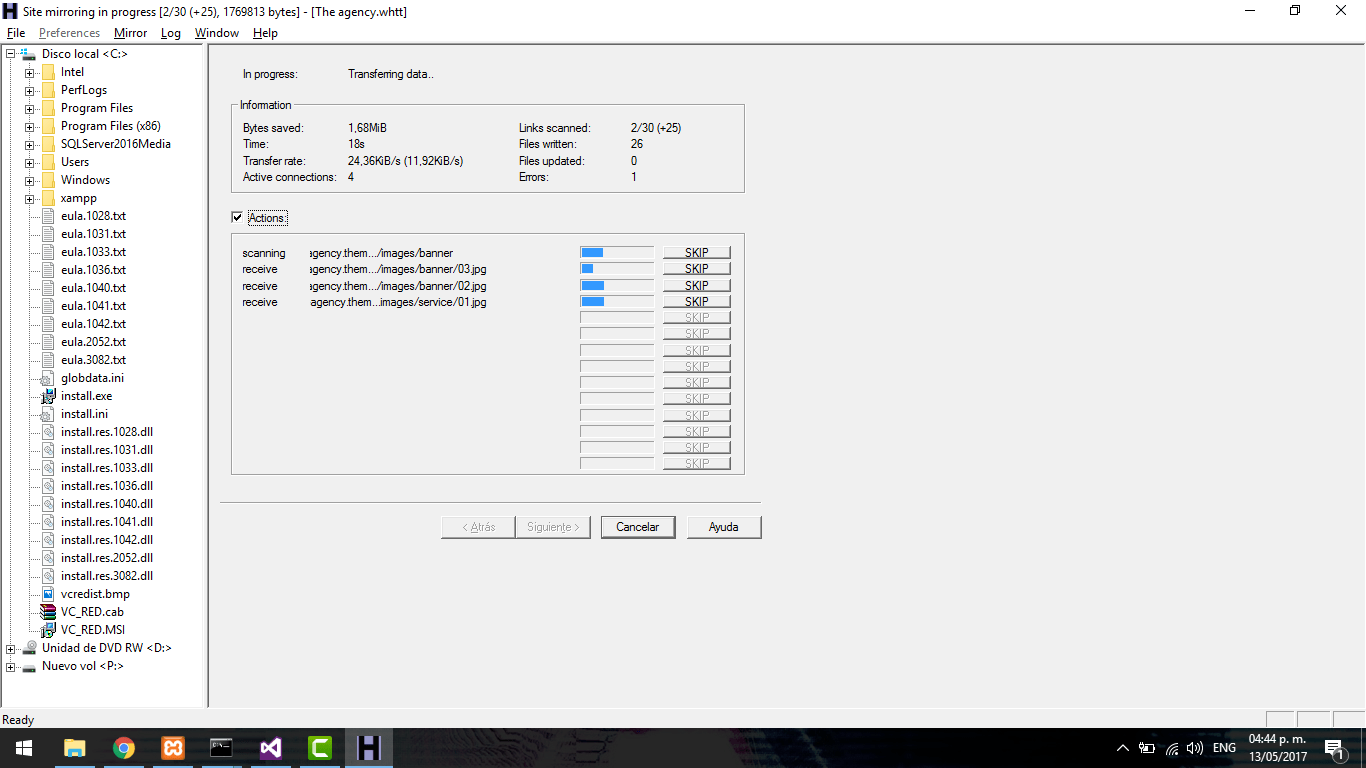 Usar HTTrack para Descargar Sitios Web Completos o
