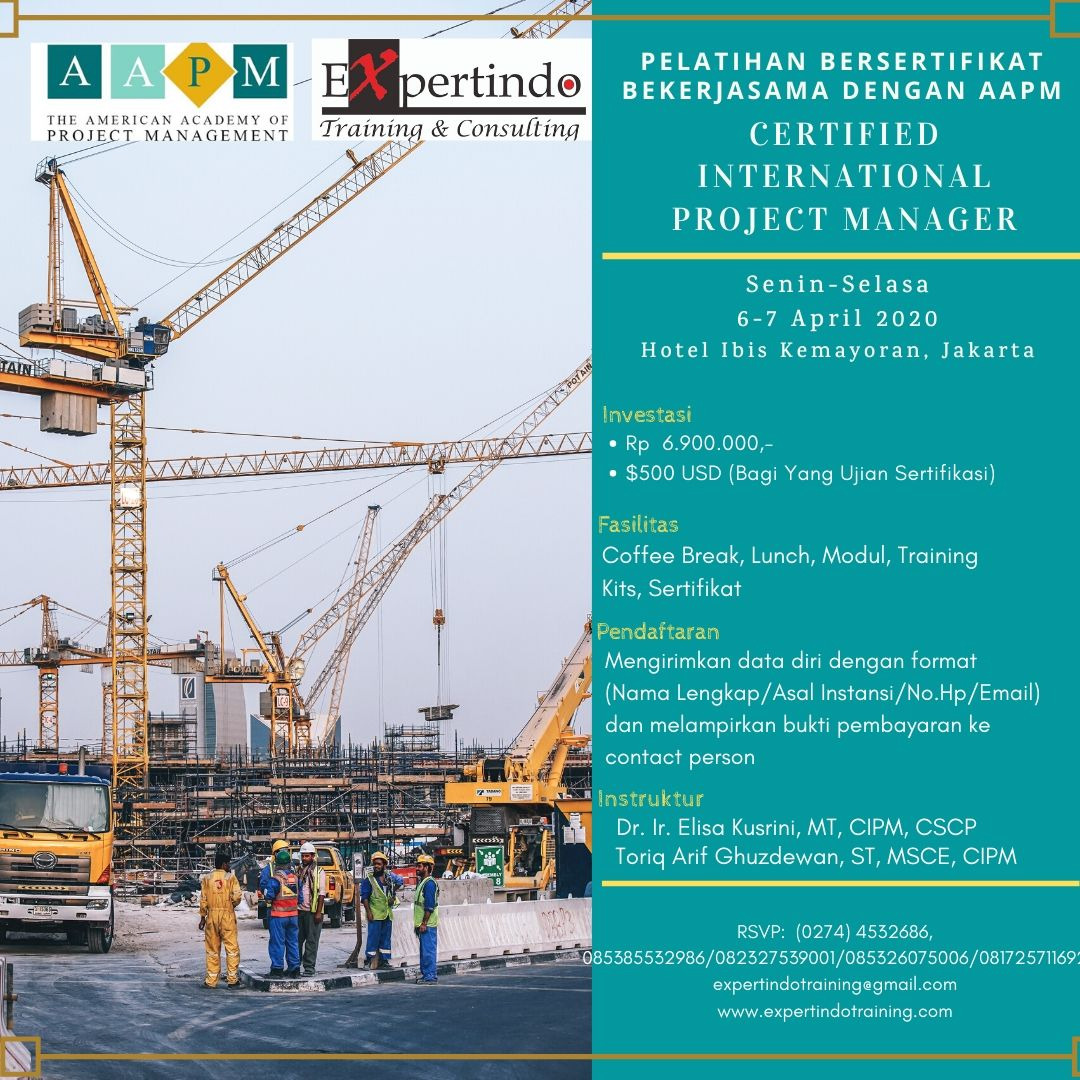 Pelatihan Project Manager 2020 - PT Expertindo Training | Training dan  Konsultan