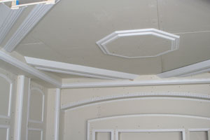 Apply compound in spaces and allow to dry. Artistic Drywall for Decorative Ceilings - Extreme How To
