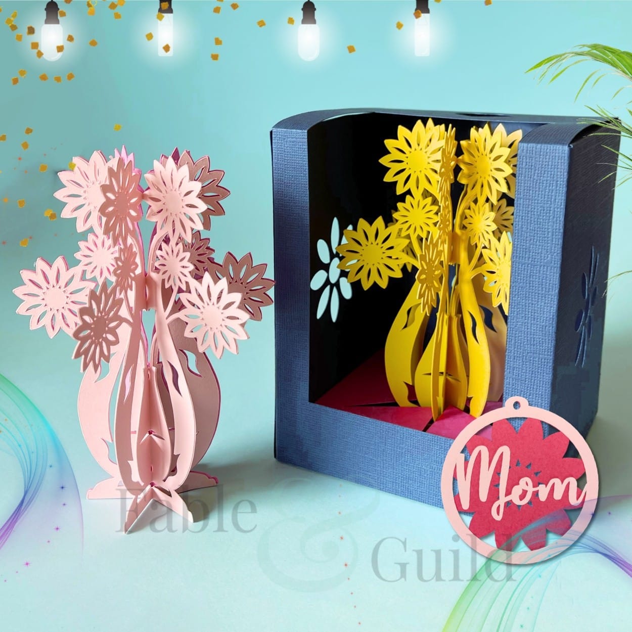 Terbaru 3d Flower Pop Up Card Svg Cut File Free Svg Fable Guild SVG PNG EPS DXF File