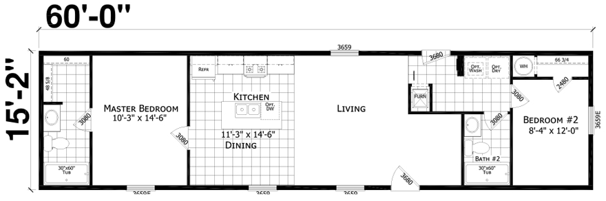 Lots of storage in a soft butter . Washburn 16 0 X 60 0 910 Sqft Mobile Home Factory Expo Home Centers