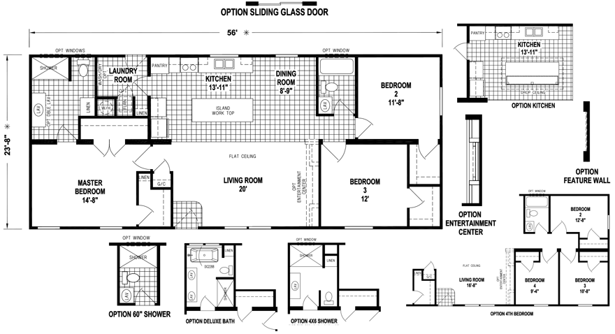 Double wide floor plans trying to decide what floor plan to go with when shopping for your double wide home is challenging due to the number of options available. Sullivan 24 X 56 1344 Sqft Mobile Home Factory Expo Home Centers