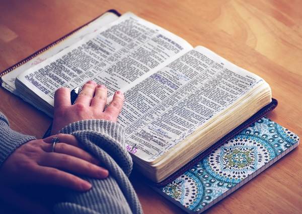 Bible on a table