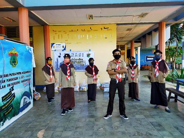 Hadapi Covid-19, Pramuka Unhas Bantu Kebutuhan Pokok Panti Asuhan dan  Masyarakat – FAJAR