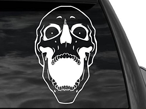 FGD Winged Skull with Custom Text Vinyl Rear Window Decal 33 x 12