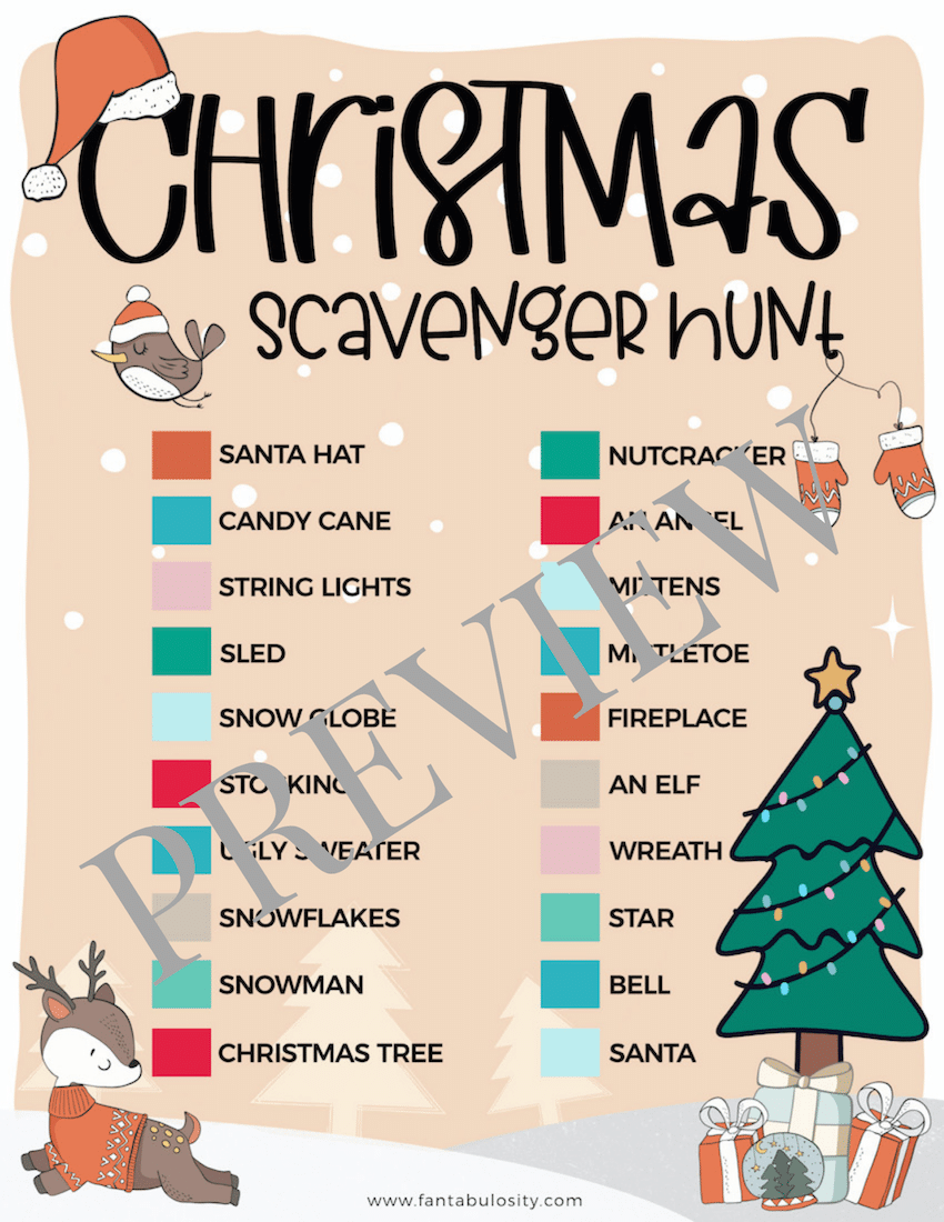 Other virtual holiday games · great eggspectations: Christmas Scavenger Hunt Printable Checklist Ideas Fantabulosity