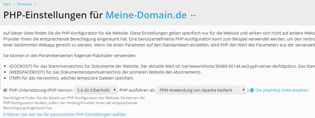 Wie kann ich die php version ändern? Wie ändere ich die PHP Version? (Webhosting) • Prepaid-Hoster