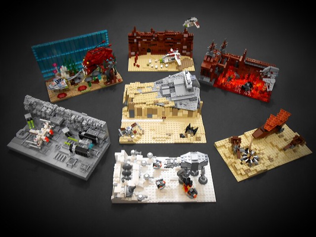 If your kid took the mythbusters too seriously and ready to fire a semi . Microscale scenes depict all VII Star Wars episodes in
