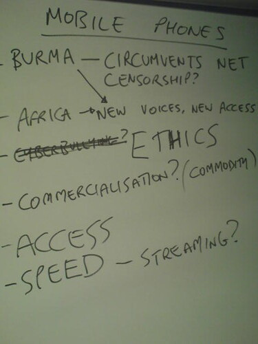 Mobile phones and citizen journalism