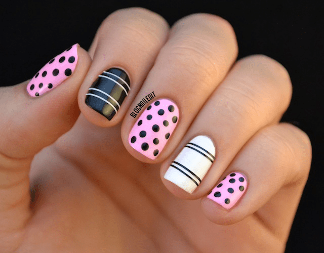 But when it comes to her clothes, the designer's definitely not afraid of a bold pattern, interesting texture, or. 15 Super Cute Dots and Stripes Nail Designs - fashionsy.com