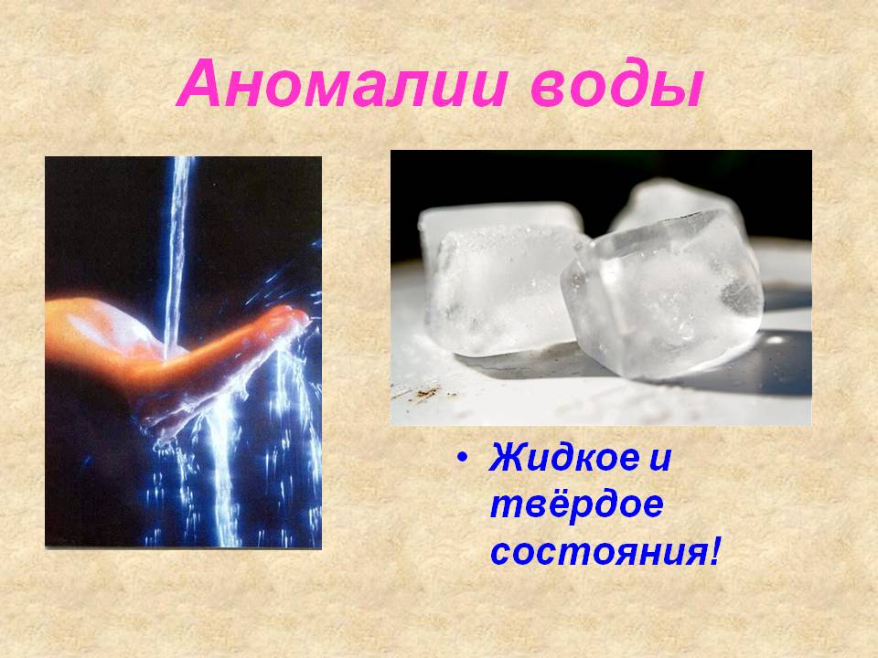 Аномалия плотности воды. Аномалии воды и их характеристика. Структура и формы льда