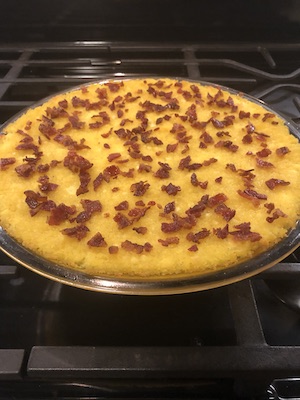 Mamaliga cheese and bacon