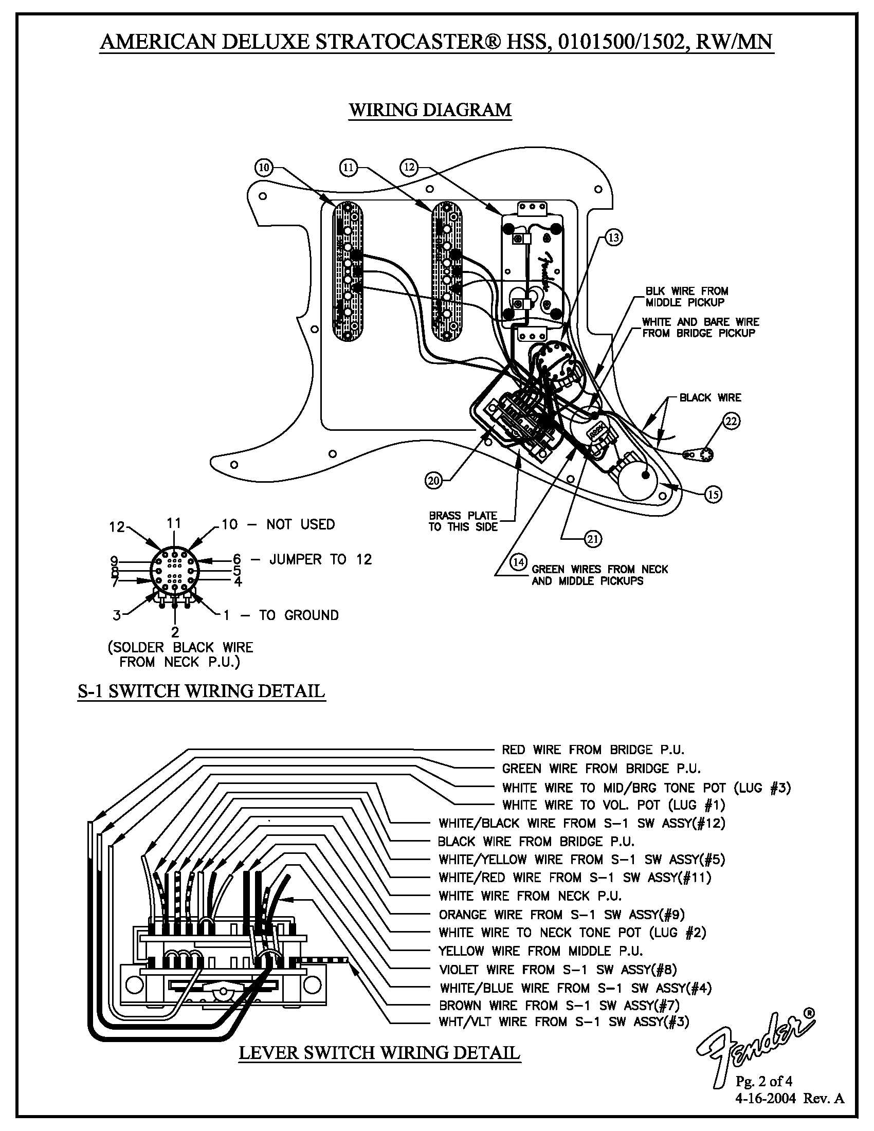 Stratocaster Ssh Wiring Diagram - Wiring Diagram