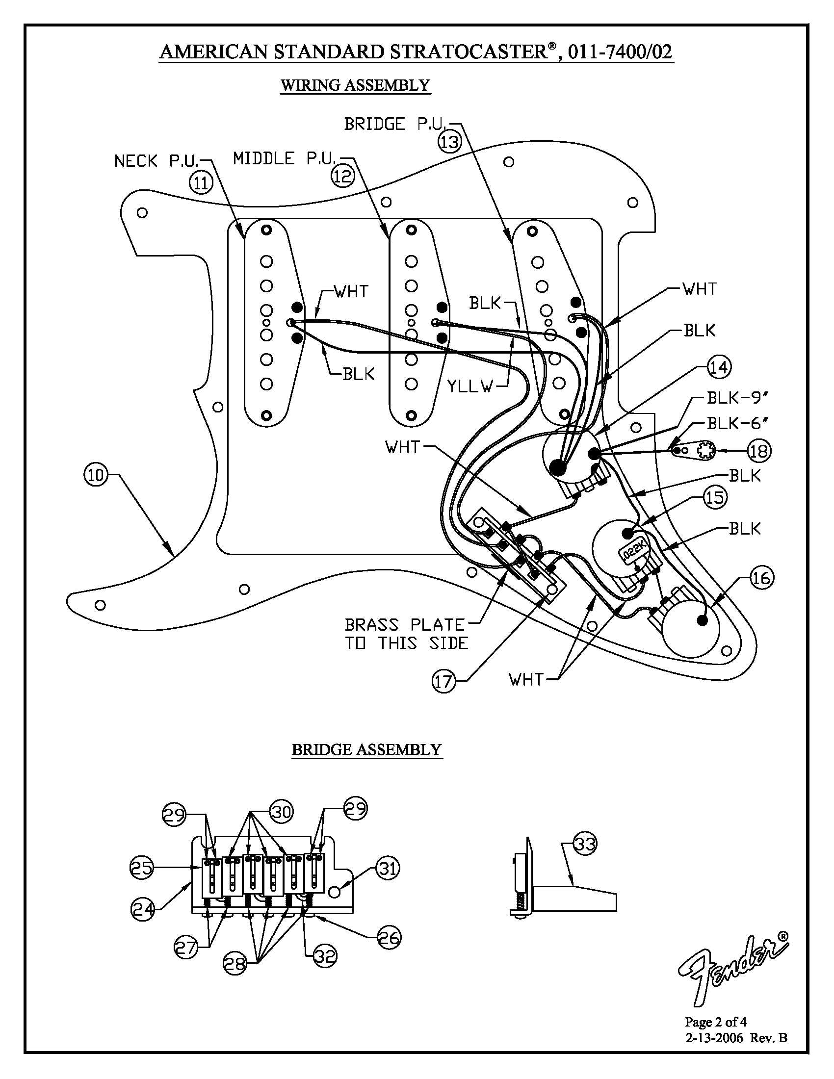 Fender American Standard Stratocaster Wiring Diagram - Circuit Diagram