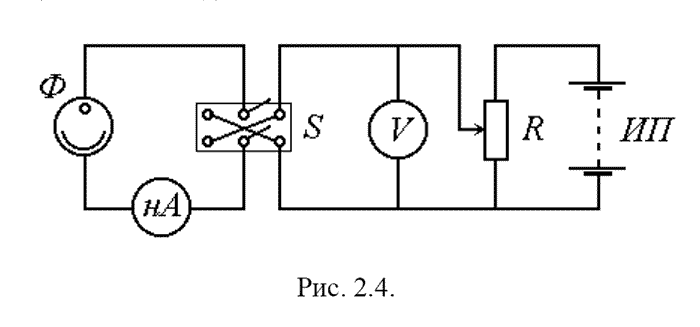 Схема фотоэлемента