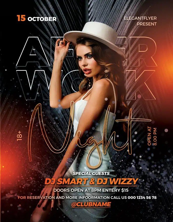 Download free psd flyer templates for club & events, business, seasonal & more photoshop flyers. Free After Work Night Flyer Template Best Free Psd Flyer