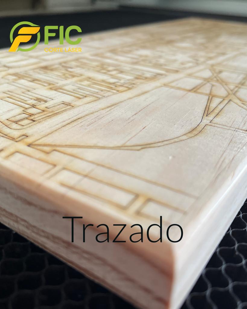 Grabado o trazado láser realizado por FIC Corte Láser