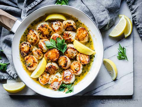 Shrimp and scallop paella pronto. Seared Scallops In Garlic Lemon Butter Sauce Ketodiet Blog