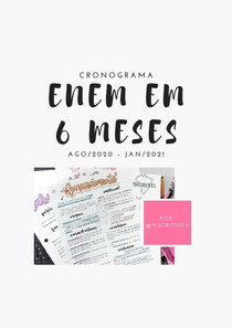 Crie um plano de estudos enem 2021 gratuito com cronograma extensivo ou intensivo e simulados com tri. Enem Em 6 Meses Cronograma Enem