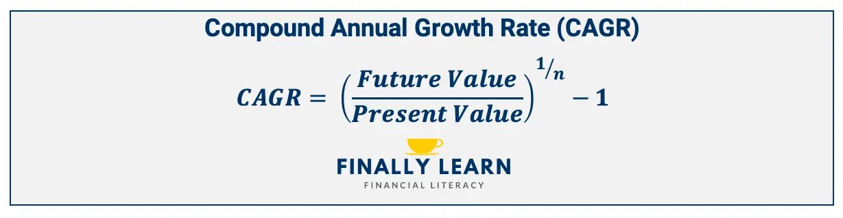 24/05/2022 · the way to set this up in excel is to have all the data in one table, then break out the calculations line by line. Calculate Compound Annual Growth Rate Cagr Finally Learn