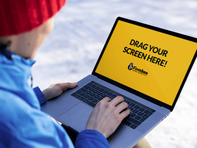 All vectors photos psd icons. Man Uses Apple Macbook Pro In A Park During Winter Firmbee