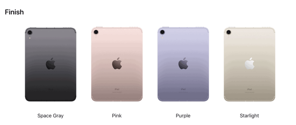 Rosé, polarstern, violett und space grau. Fmyg S Ox34 Bm