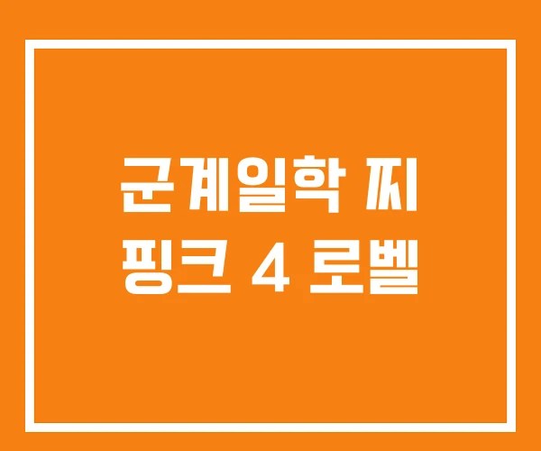군계일학 찌 핑크 4 로벨