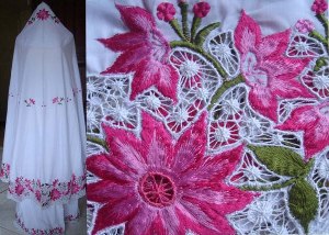 Contoh untuk bentuk motif yang runcing atau bulat dapat dibordir . Daerah Penghasil Bordir Di Indonesia