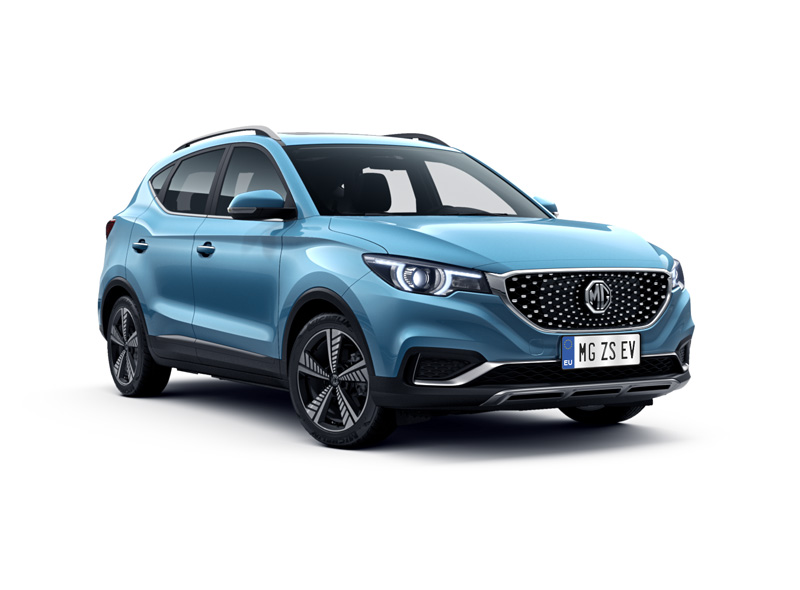 MG ZS EV Luxury rafbíll 5 litir í boði Aqua Cyan
