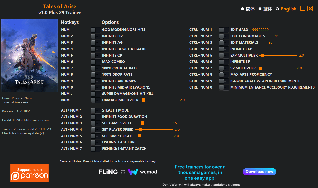 In the ps3/ps4, xbox 360/xbox one and pc . Tales Of Arise Trainer Fling Trainer Pc Game Cheats And Mods