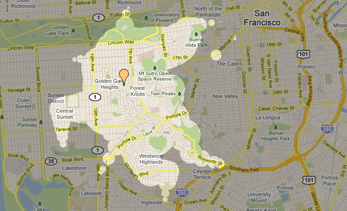 Find Everywhere You Can Go In 15 Minutes Or Less Flowingdata