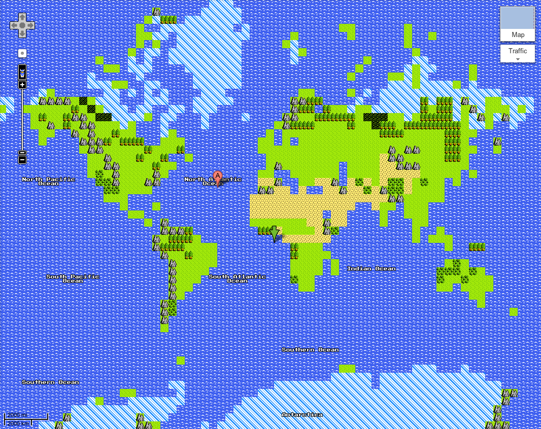 8 Bit Google Maps Start Your Quest Flowingdata