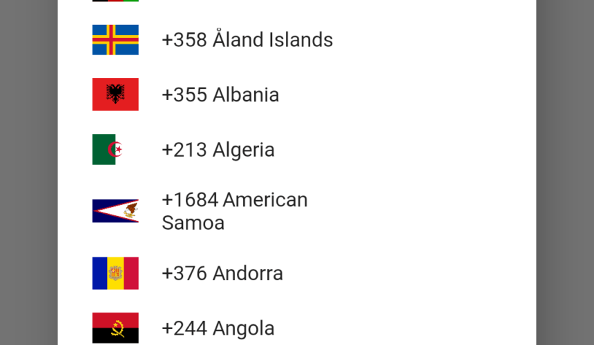 As many african countries, the international dialing code 213 is only required to call algeria from abroad. A Flutter Package For Showing A Country Code Selector