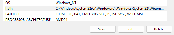 Path in System Variables